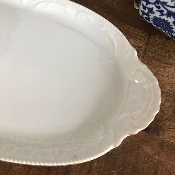 vintage French style scalloped dresser tray - Picture 2 of 5